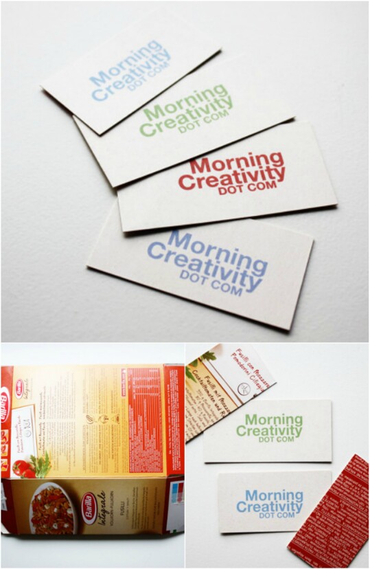 1. Make your own business cards.