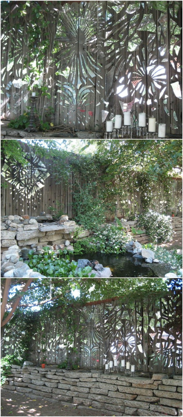 Mirror Mosaic Fence