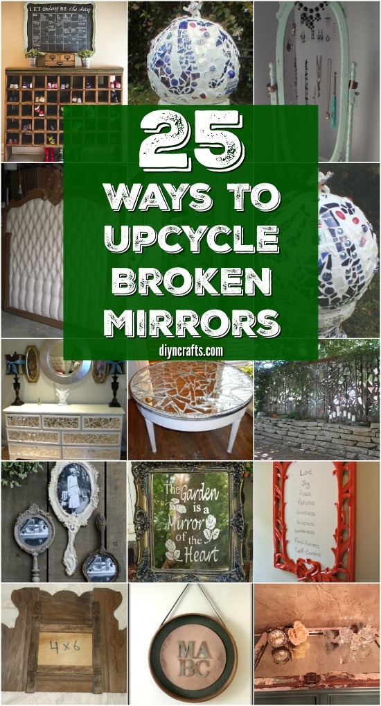 20 Brilliantly Crafty DIY Ideas To Upcycle Broken Mirrors {Collection Curated by DIYnCrafts Team}