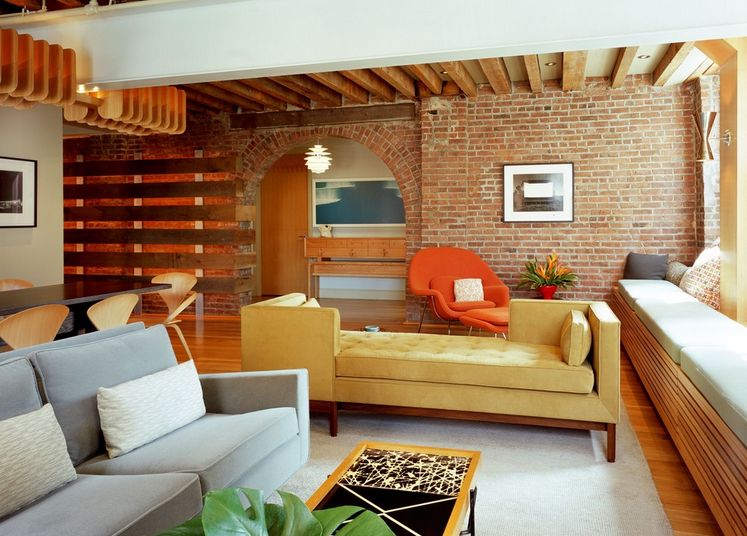 exposed-bricks-wall-corner-yellow-sofa