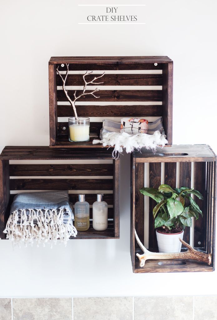 DIY Crate Shelves After a Paint