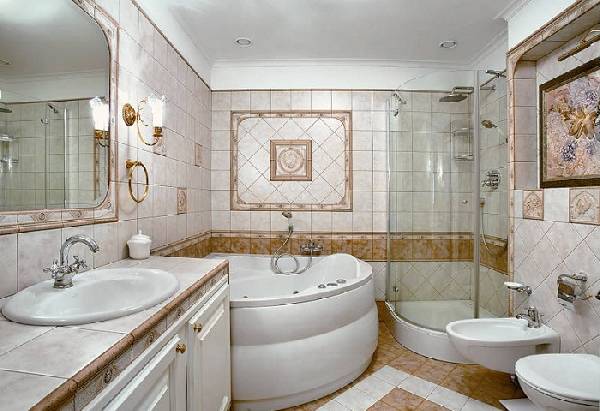 дизайн ванной комнаты совмещенной с туалетом, фото 30