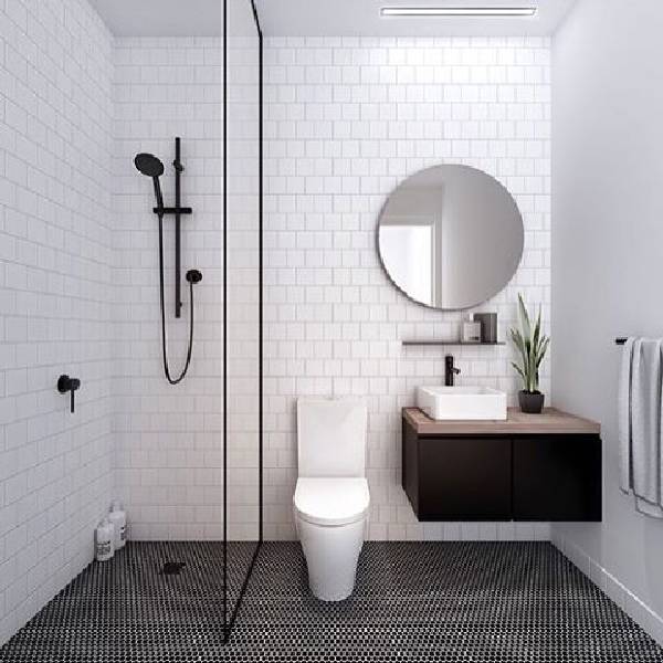 дизайн ванной комнаты с туалетом, фото 23
