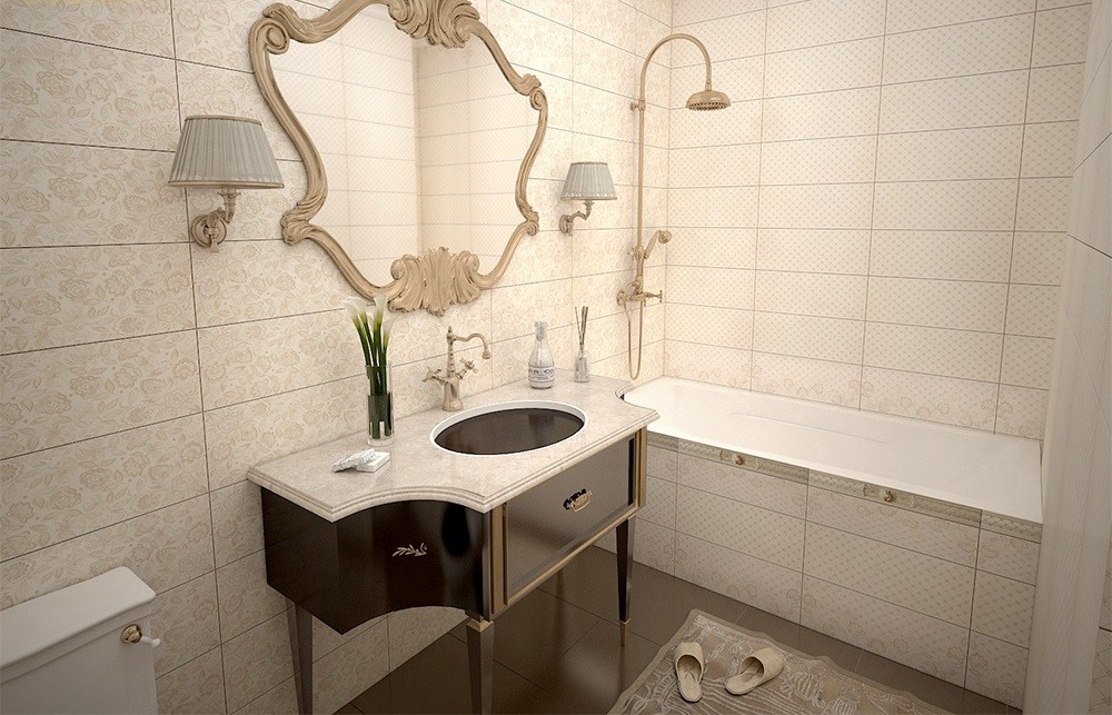 плитка для ванной в классическом стиле