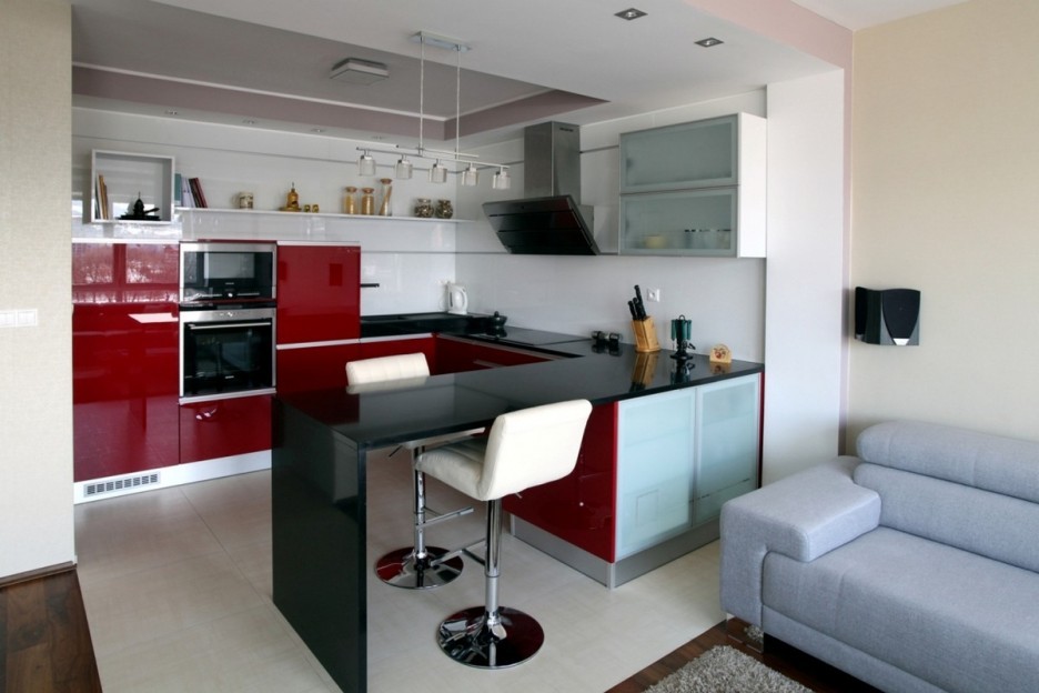 маленькая кухня гостиная фото дизайна