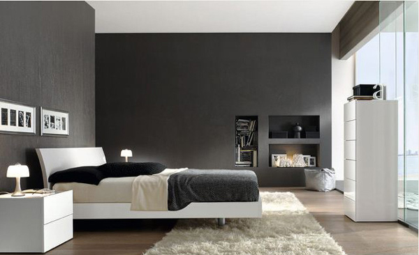 Europeo Black and Clear Bedroom