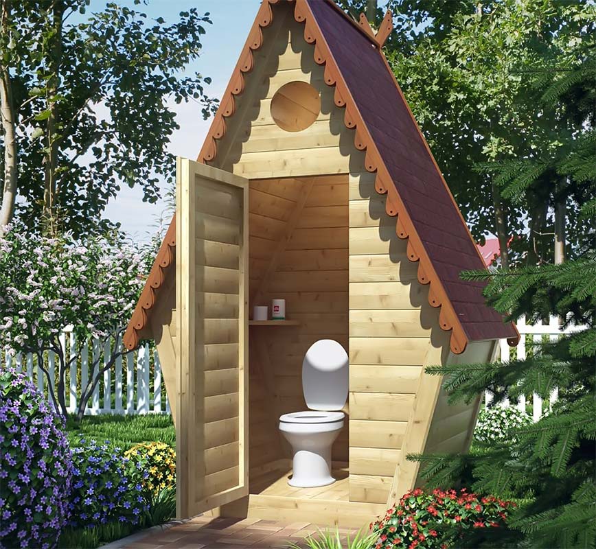 Дачный туалет с унитазом вместо ямы