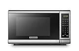 BLACK+DECKER EM720CB7 Digital Microwave Oven with Turntable Push-Button Door,Child Safety Lock,700W, Stainless Steel, 0.7 Cu.ft