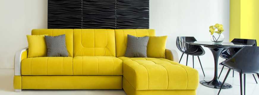Правила выбора желтого дивана, наиболее удачные цвета-компаньоны