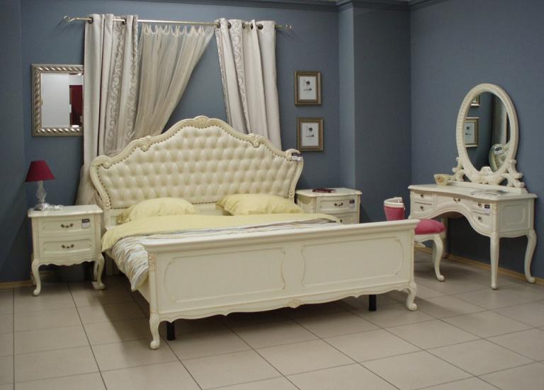 Белая кровать, стильно и красиво