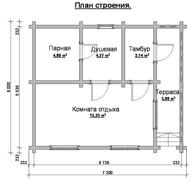 «Баня с парилкой и мойкой: совмещать или разделять? Советы, фото, проекты» фото - bany sovm parn moech 13 800x742