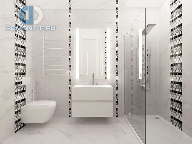 Дизайн ванной комнаты в квартире в Красногорске