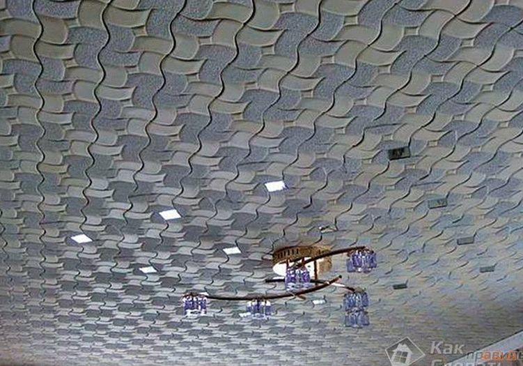 Потолок из плиток пенопласта дизайн фото