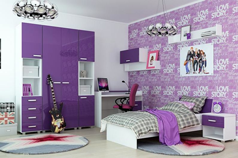 Дизайн интерьера комнаты для подростка - фото