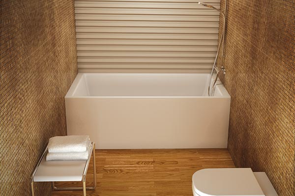 Americh skirted/alcove tub installed in bathroom